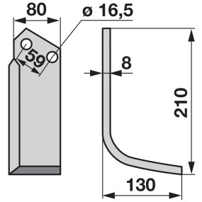 Bogenmesser rechts (00271074) Prillinger