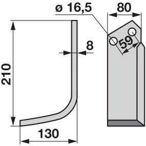 Bogenmesser links (00271075) Prillinger