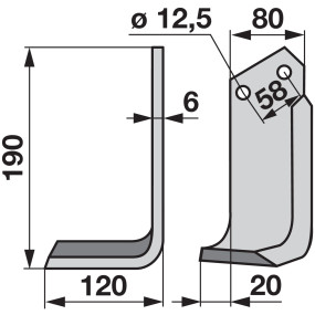 Winkelmesser links (00271079) Prillinger