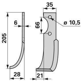 Bogenmesser links Anstelle Von (00271095) Prillinger