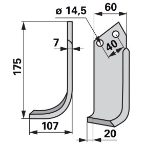 Bogenmesser links Anstelle Von (00271109) Prillinger