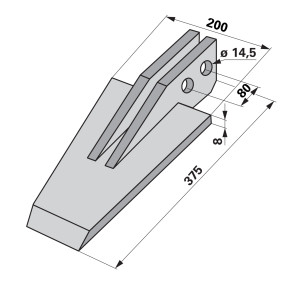 Spaten  Arbeitsbreite = 200 (00271240) Prillinger