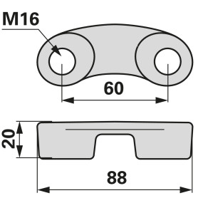 Doppelmutterplatte M16 (00280449) Prillinger