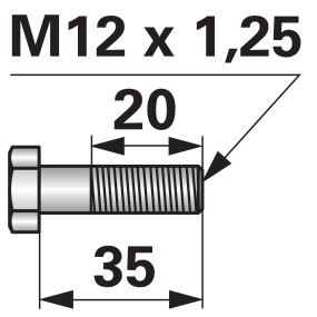 Sechskantschraube M12X35 Güte (00280520) Prillinger