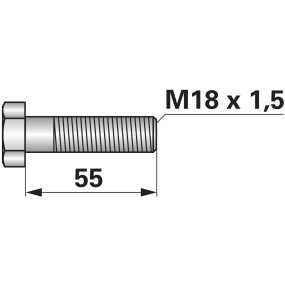 Sechskantschraube M18X1,5X55 G (00280535) Prillinger