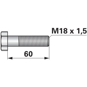 Sechskantschraube M18X1,5X60 G (00280536) Prillinger