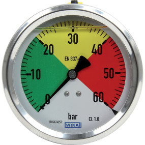 Manometer 100Mm 0-60Bar 1/2 Zo (00344665) Prillinger