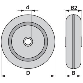 Stahlblechrad 250X105X30 Mm (00350226) Prillinger