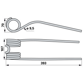 Kreiselheuerzinke links Anstel (00401361P) Prillinger