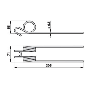 Bandrechwenderzinke Anstelle V (0040137125) Prillinger