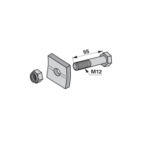 Zinkenhalter Komplett M12X55 A (00404260) Prillinger