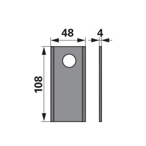 Kreiselmäherklingen Gerade 108 (0041027525) Prillinger