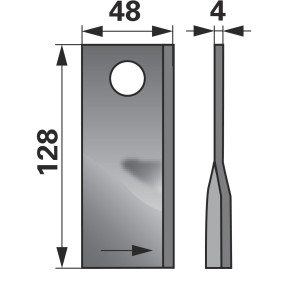 Kreiselmäherklingen rechts 128 (0041028325) Prillinger