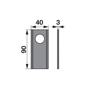 Kreiselmäherklingen Gerade 90X (0041035125) Prillinger