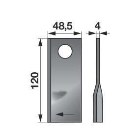 Kreiselmäherklingen rechts 120 (0041058825) Prillinger