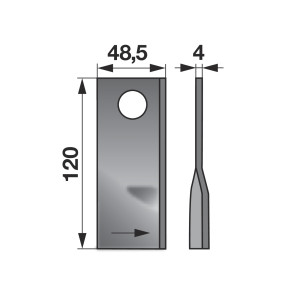 Kreiselmäherklingen links 120X (0041058925) Prillinger