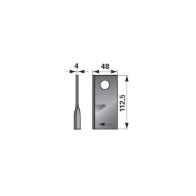 Kreiselmäherklingen links 112, (0041067025) Prillinger