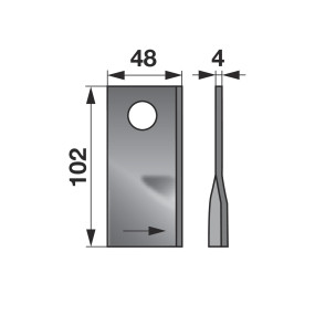 Kreiselmäherklingen links 102X (0041067225) Prillinger