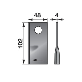 Kreiselmäherklingen rechts 102 (0041067325) Prillinger