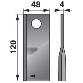 Kreiselmäherklingen rechts 120 (0041078625) Prillinger