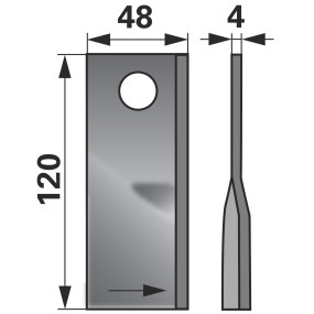 Kreiselmäherklingen links 120X (0041078725) Prillinger