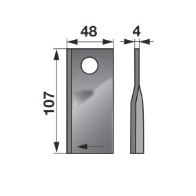 Kreiselmäherklingen rechts 107 (0041078820) Prillinger