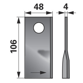 Kreiselmäherklingen links 106X (0041080025) Prillinger