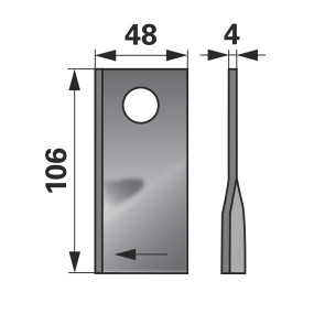 Kreiselmäherklingen rechts 106 (0041080125) Prillinger