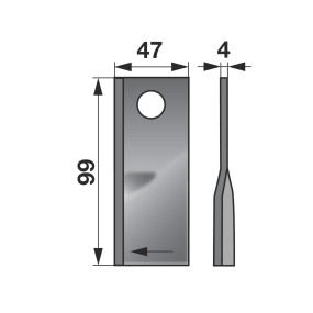 Kreiselmäherklinge rechts 99X4 (00410918) Prillinger