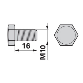 Sechskantschraube M10X16 Anste (00411209) Prillinger