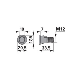 Klingenschraube M12X35,5 Anste (00411807) Prillinger