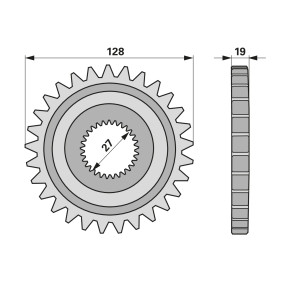 Zahnrad 29 Z Außen, 16 Z Innen (00413463) Prillinger