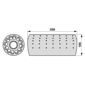 Gummirolle Ad: 188 Mm, L: 390 (00413470) Prillinger