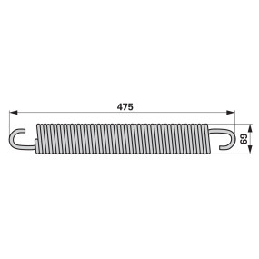 Feder Ad: 69 Mm, Länge: 475, A (00413475) Prillinger