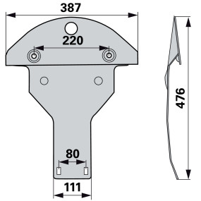 Gleitkufe Innen, Original Kuhn (00416349) Prillinger