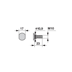 Rändelschraube M10X23 Anstelle (00423800) Prillinger