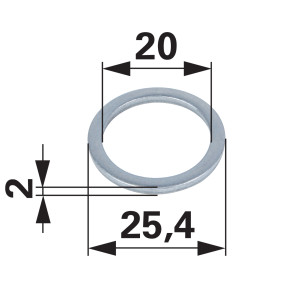 Reduzierring  25,4 -20 Mm für (00428287) Prillinger