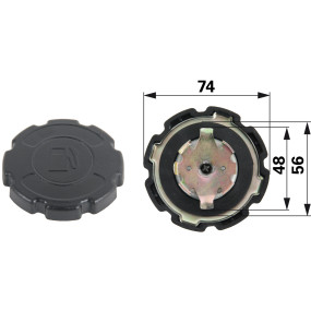 Tankdeckel Plastik, Anstelle V (00436838) Prillinger