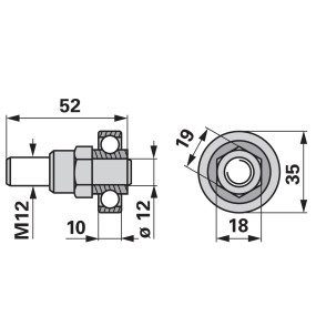 Steuerrolle Kpl. mit Bolzen An (00452574) Prillinger