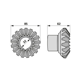 Tellerrad 17 Zähne, Anstelle V (00453546) Prillinger