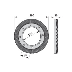 Tellerrad 80 Zähne, Anstelle V (00453566) Prillinger