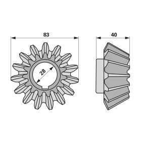 Kegelrad 15 Zähne, Ad: 28 Mm, (00453574) Prillinger