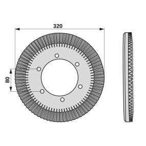 Tellerrad 80 Zähne, Niemeyer 0 (00453588) Prillinger