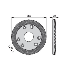 Tellerrad 76 Zähne, Anstelle V (00453603) Prillinger