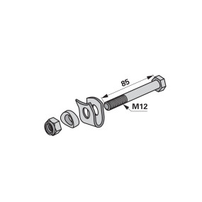 Zinkenhalter Komplett M12X85 (00461310) Prillinger