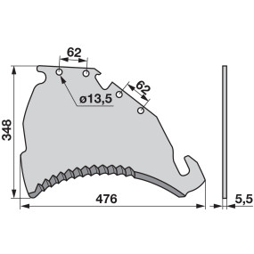 Ladewagenmesser Laserbeschicht (00470637) Prillinger