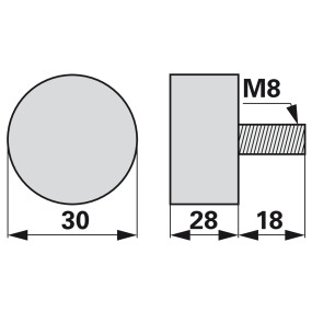 Gummipuffer 30X28 Mm M8 Anstel (00476540) Prillinger