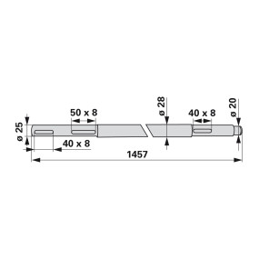 Zentralwelle Länge 1458 Mm Ans (00478010) Prillinger