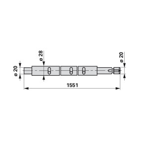Zinkenwelle für 12 Doppelzinke (00478021) Prillinger