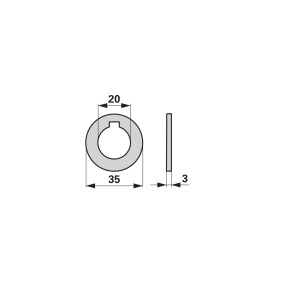 Distanzscheibe 35X20X3 Anstell (00478026) Prillinger